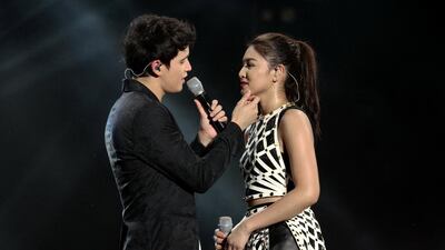 James Reid and Nadine Lustre perform on-stage at the 2nd edition of MTV Music Evolution Manila 2016 staged at SM Mall of Asia Concert Grounds, June 24, 2016, in Manila, Philippines. Getty Images
