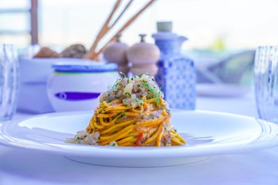 Spaghetti ricci e ricciola at Alici