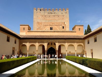 The Alhambra is busy with tourists between April and October.