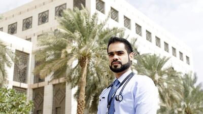 Dr Saif Jaber Al Shamsi, asssistant professor at UAE University College of Medicine and Health Sciences, and his colleagues conducted a study which showed some doctors were not checking patients who were at risk of chronic kidney disease for signs of the condition, and were failing to use the most effective diagnostic methods. Jeffrey E Biteng / The National