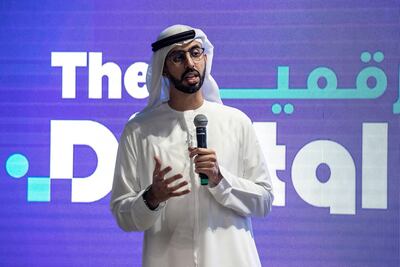 DUBAI UNITED ARAB EMIRATES. 11 NOVEMBER 2020. Launch of the The Digital School project by the Mohammed bin Rashid Al Maktoum Global Initiatives at the EY wavespace in Emirates Towers. His Excellency Omar AlOlama, Minister of State for Artificial Intelligence, Digital Economy and Remote Work Applications. (Photo: Antonie Robertson/The National) Journalist: Sarwat Nasir. Section: Business.