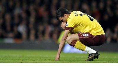 The defeat to Manchester United in the FA Cup on Saturday was all too much for Marouane Chamakh, the Arsenal striker. Russell Cheyne / Reuters