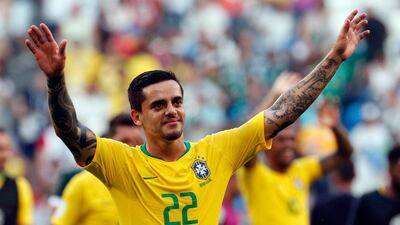 Fagner will be tasked with containing Eden Hazard when Brazil face Belgium in the World Cup quarter-finals. EPA