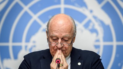 UN Special Envoy for Syria Staffan de Mistura inherited a poisoned chalice, dubbed "mission impossible" by his predecessor, Kofi Annan. Fabrice Coffrini / AFP