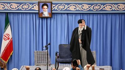 Iran's Supreme Leader Ayatollah Ali Khamenei addressing a meeting in Tehran. Khamenei said a "slap in the face" was delivered to the United States, when Iran fired missiles at US troop bases in Iraq. AFP