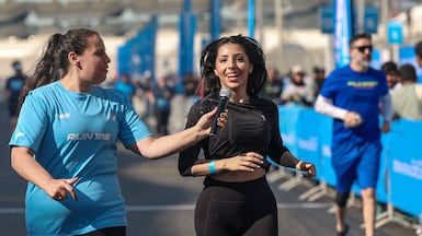 UAE athlete Maryam Al Farsi during RunYas 2026. Victor Besa / The National