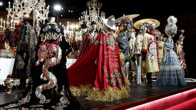 Dolce & Gabbana took inspiration from the works of composer Puccini for some pieces, which are on show in Paris. Reuters