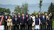 President Emmanuel Macron lauds France's 'several victories' at the G7 summit in the Alpine town of Evian-les-Bains. AFP