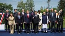 President Emmanuel Macron lauds France's 'several victories' at the G7 summit in the Alpine town of Evian-les-Bains. AFP