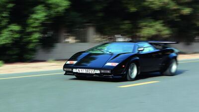 This black Lamborghini Countach LP 400S currently belongs to an owner who is based in Dubai. With its distinctive lines, the Countach came to define an era of plenty, after succeeding the Lamborghini Miura. Jeffrey E Biteng / The National