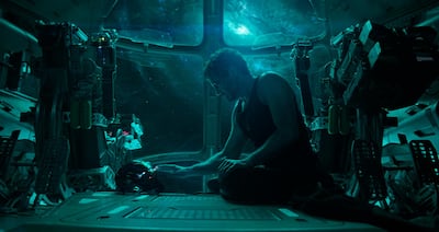 This image released by Disney shows Robert Downey Jr in a scene from 'Avengers: Endgame.' AP