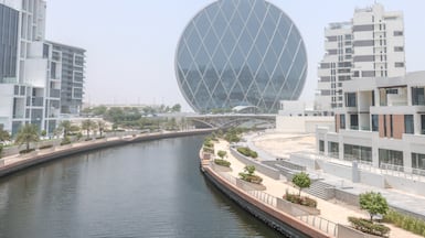 The headquarters of Aldar Properties in Abu Dhabi. The developer has engaged in several rounds of capital-raising to diversify its funding sources. Victor Besa / The National