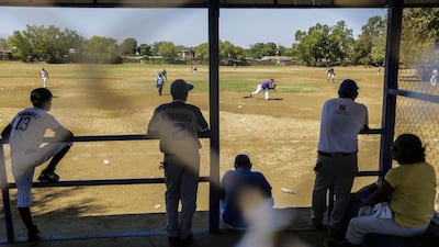 Youngsters of a team from Managua’s neighbourhood Villa Reconciliacion play football against another team at the Don Bosco Youth Centre in Managua, on January 17, 2016. Football is gaining enthusiasts in Nicaragua where baseball has been historically dominant but is now giving way to the new sport, analysts said. Inti Ocon / AFP