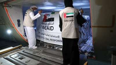 The UAE sent a plane carrying over six tonnes of medical supplies to the UK to bolster efforts to curb the spread of Covid-19. All photos by WAM