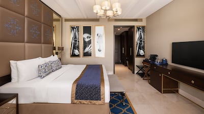 Rooms at Al Habtoor Polo Resort have a horsey theme and lots of luxury touches. Photo: Al Habtoor Polo Resort