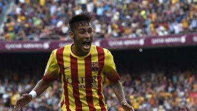 No 4 Athlete: Neymar, footballer, Barcelona. Country: Brazil. League: La Liga. Twitter: @NeymarJR, 15.5 million followers (Photo: Lluis Gene / AFP)