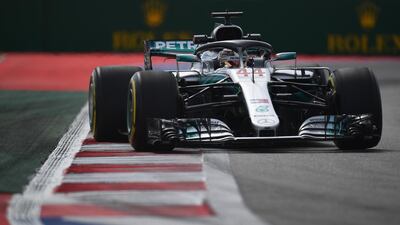 Lewis Hamilton was fastest in practice for the Russian Grand Prix. Getty Images
