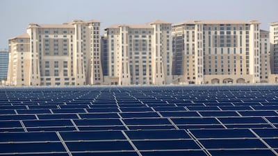 Meeting GCC targets for solar and other renewable energy could also create an average of 140,000 jobs a year, according to the International Renewable Energy Agency. Karim Sahib / AFP