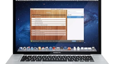 A Macbook Pro Laptop In Wunderlist Mode. Future / REX Shutterstock