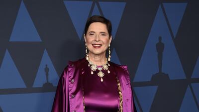 Isabella Rossellini at the 11th Annual Governors Awards gala hosted by the Academy of Motion Picture Arts and Sciences at the Dolby Theater in Hollywood on October 27, 2019. AFP