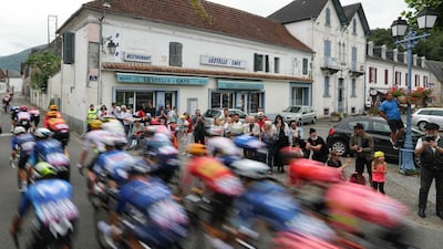 The peloton during Stage 14. AFP