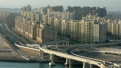 The Palm Jumeirah is just one location that Dubizzle has recorded rises in rental costs. Pawan Singh / The National