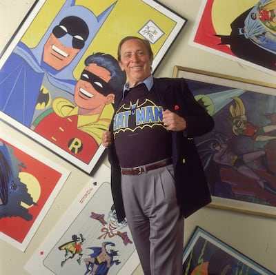 American cartoonist Bob Kane designed the original logo for Batman, with help from the character's creator Bill Finger. Getty Images