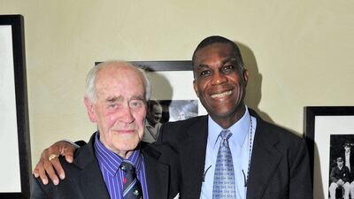 Michael Holding (West Indies), right, nicknamed 'Whispering Death', played 60 Tests and 102 ODIs from 1975 to 1987, taking 391 wickets. Simon Wilkinson / AFP
