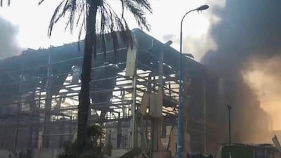 Damage at the Ras Kutaib power station