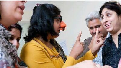 Playing with creativity: teachers at Ibn Seena school in Sharjah perform a skit using simple props.