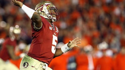 Jameis Winston won the Heisman Trophy this year as college football's best player. Stephen Dunn / Getty Images/ AFP