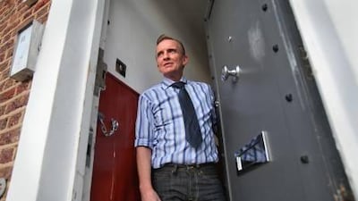 Private investigator Paul Hawkes at his office in London.