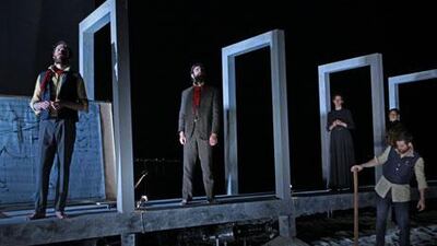 The sea and the shore of the Arabian Gulf provide both setting and props (the players work with handfuls of sand) for Chaos, a new production being presented this week on the Corniche beach in Abu Dhabi.