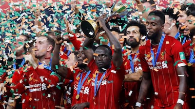 Liverpoo celebrate winning the Club World Cup in 2019 after beating Flamengo. Reuters