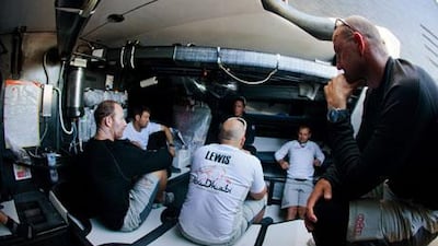 The Abu Dhabi Ocean Racing team were visibly dejected after having to retire from Leg 1 of the Volvo Ocean Race.