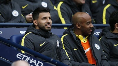 Sergio Aguero among the substitutes for Manchester City's Premier League match with Swansea City. Andrew Yates / Reuters