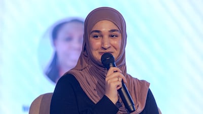 Zainab Azim speaks on a panel held by the Expo 2020 Dubai for the International Day for Women and Girls in Science on February 11. Photo: Expo 2020 Dubai