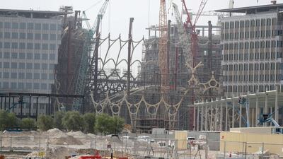 Cranes in place at Dubai's Expo 2020 site in July 2019. The emirate has just set up a PPP unit to encourage foreign investment in infrastructure projects.