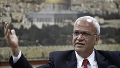 Senior Palestinian official Saeb Erakat has described Israel’s withholding of funds as a war crime. Atef Safadi / EPA November 23, 2010