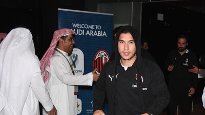 José Agustin Mauri of AC Milan arrives at Jeddah King Abdulaziz International Airport. Getty Images