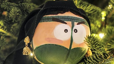 Abu Dhabi artist Maitha Hazza’s bauble for the Tolerance Tree at the Abu Dhabi Edition.