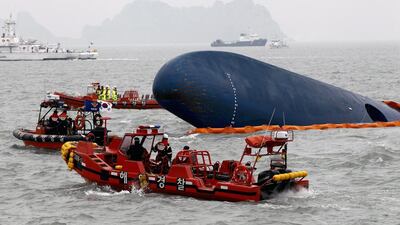 The sinking of the MV Sewol ferry off South Korea’s Jindo Island led to a public outcry that forced the government to tackle endemic corruption. Jeon Heon-Kyun / EPA