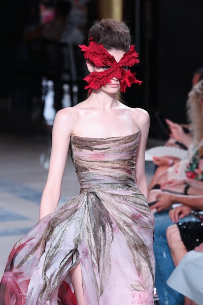 Elie Saab's The Ball of Untamed Dreams Haute Couture explored masked balls and surrealism for autumn/winter 2026/2027. Getty Images