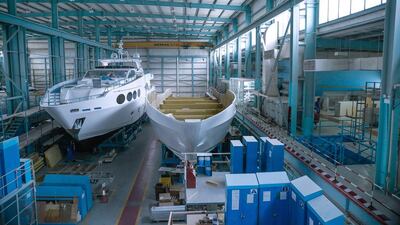 The Gulf Craft boatyard and production facility.