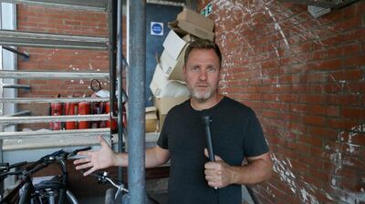 Simon Squibb bought the four-storey stairwell in south-west London for £25,000 at auction. Photo: HelpBnk