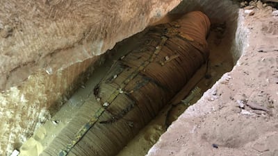 The 2,500 year-old mummy discovered on live television last night. Courtesy Phil Zimmerman/Discovery Communications