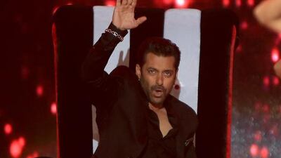 Bollywood actor Salman Khan performs at AIBA Awards in May in Dubai. Ravindranath K / The National