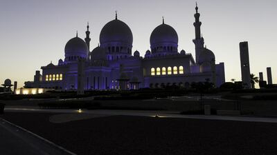 The Sheikh Zayed Grand Mosque in Abu Dhabi. It has been confirmed that Eid Al Fitr will start on Sunday, June 25. Christopher Pike / The National