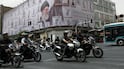 A billboard in Tehran bears the image of Iranian supreme leader Ayatollah Ali Khamenei, who was killed at the start of the war. Reuters