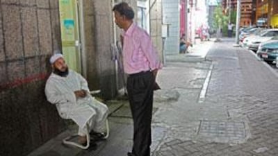 Maniyan Thazhaputhan-Veettil walks the streets behind Al Wahda Mall looking for a room to share.